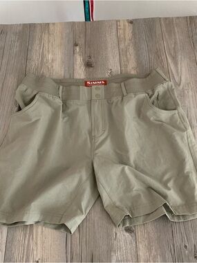 Simms Mens Versatile Fishing Hiking Shorts Elastic Waist XL